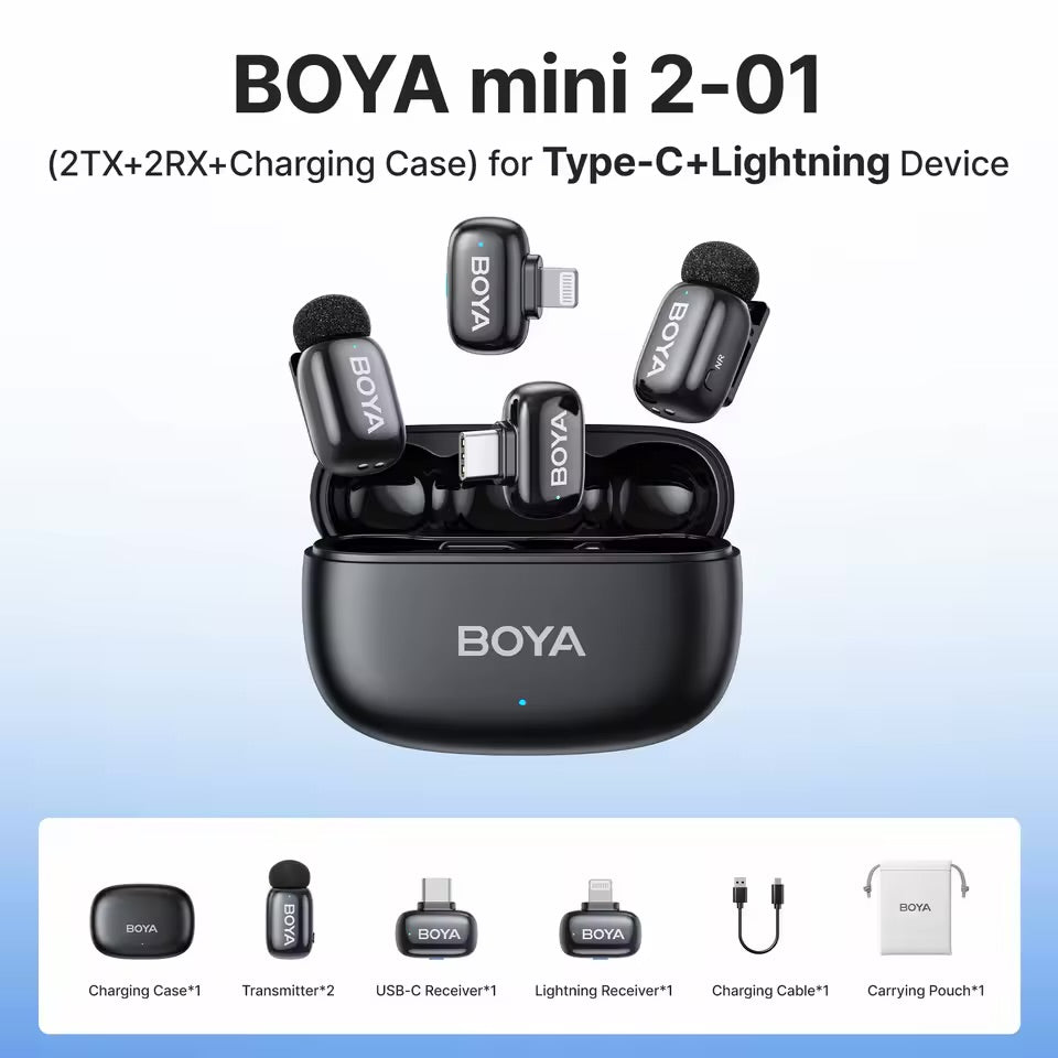 BOYA Mini 2 Wireless Lavalier Microphone